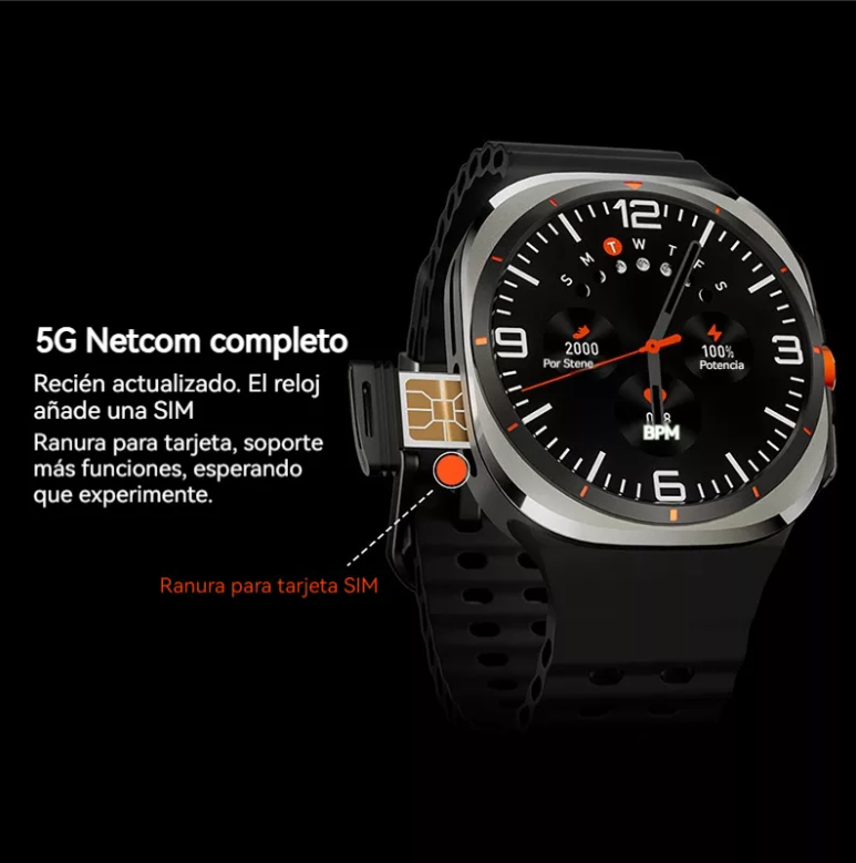 Smart Watch U8 Ultra 5G SIM Android 9 de 1,6 pulgadas AMOLED WiFi GPS y cámara giratoria