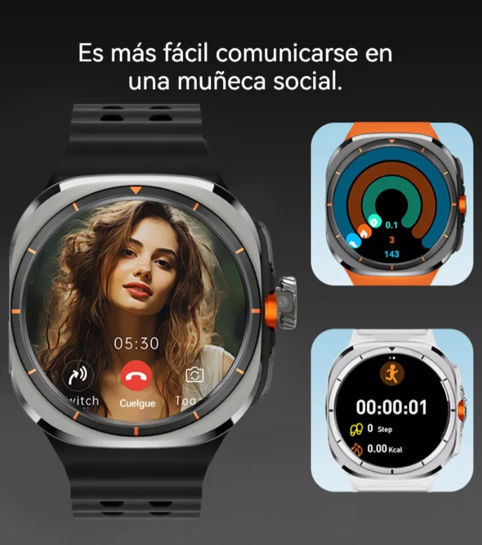 Smart Watch U8 Ultra 5G SIM Android 9 de 1,6 pulgadas AMOLED WiFi GPS y cámara giratoria