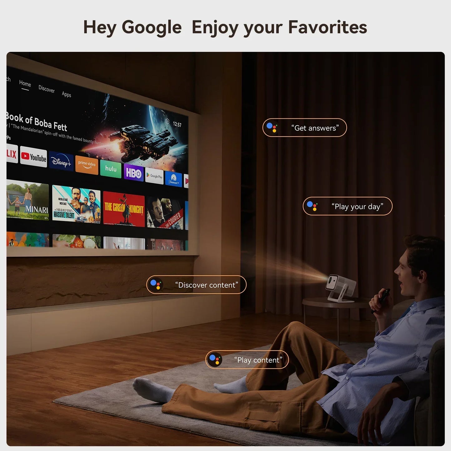 Proyector Wanbo Vali 1 de 900 ANSI 4k con Android TV 11.0 Certificado