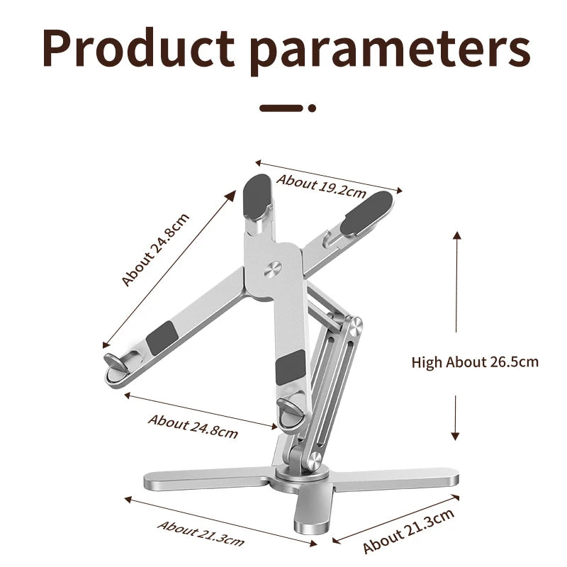 Soporte plegable para portátil con rotación de 360°, de aleación de aluminio, para tableta y libro