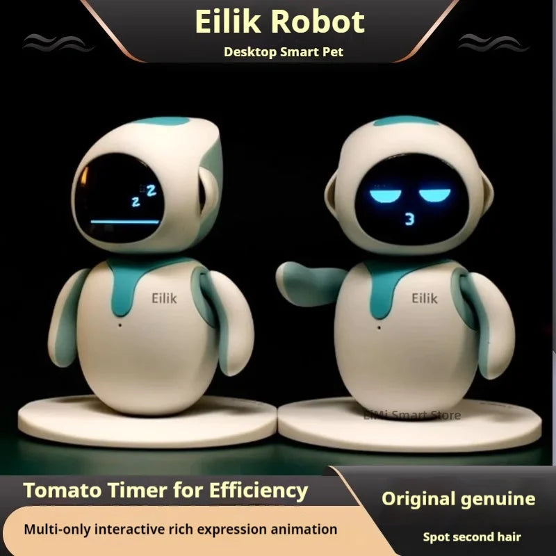 Robot inteligente Eilik Original, automatización electrónica, Robot Ai, interacción emocional, Vocal múltiple, azul y rosa