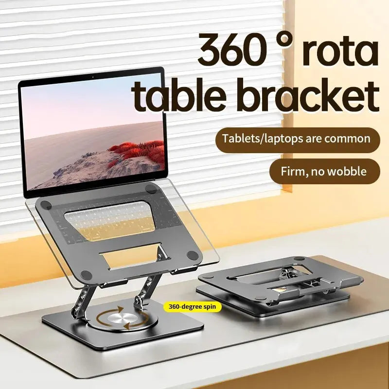 Soporte para portátil LS652 de aleación de aluminio, plegable, para tableta, giratorio, para MacBook, portátil, plegable