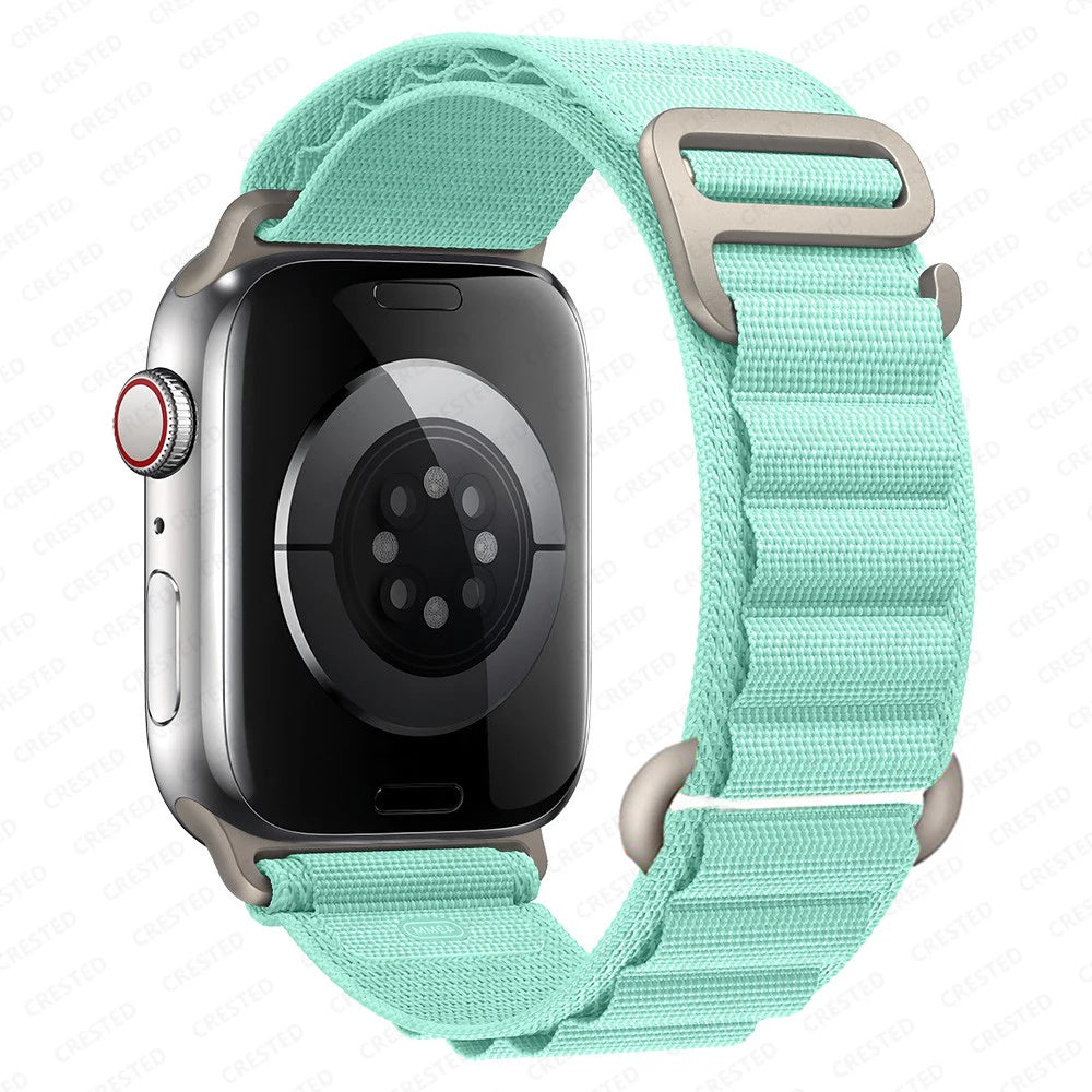 Correa alpine Loop para Apple 38 40 41 S10-42mm/42 44 45 49 S10-46mm de nailon serie 10 9 8 7 6 SE Ultra 2