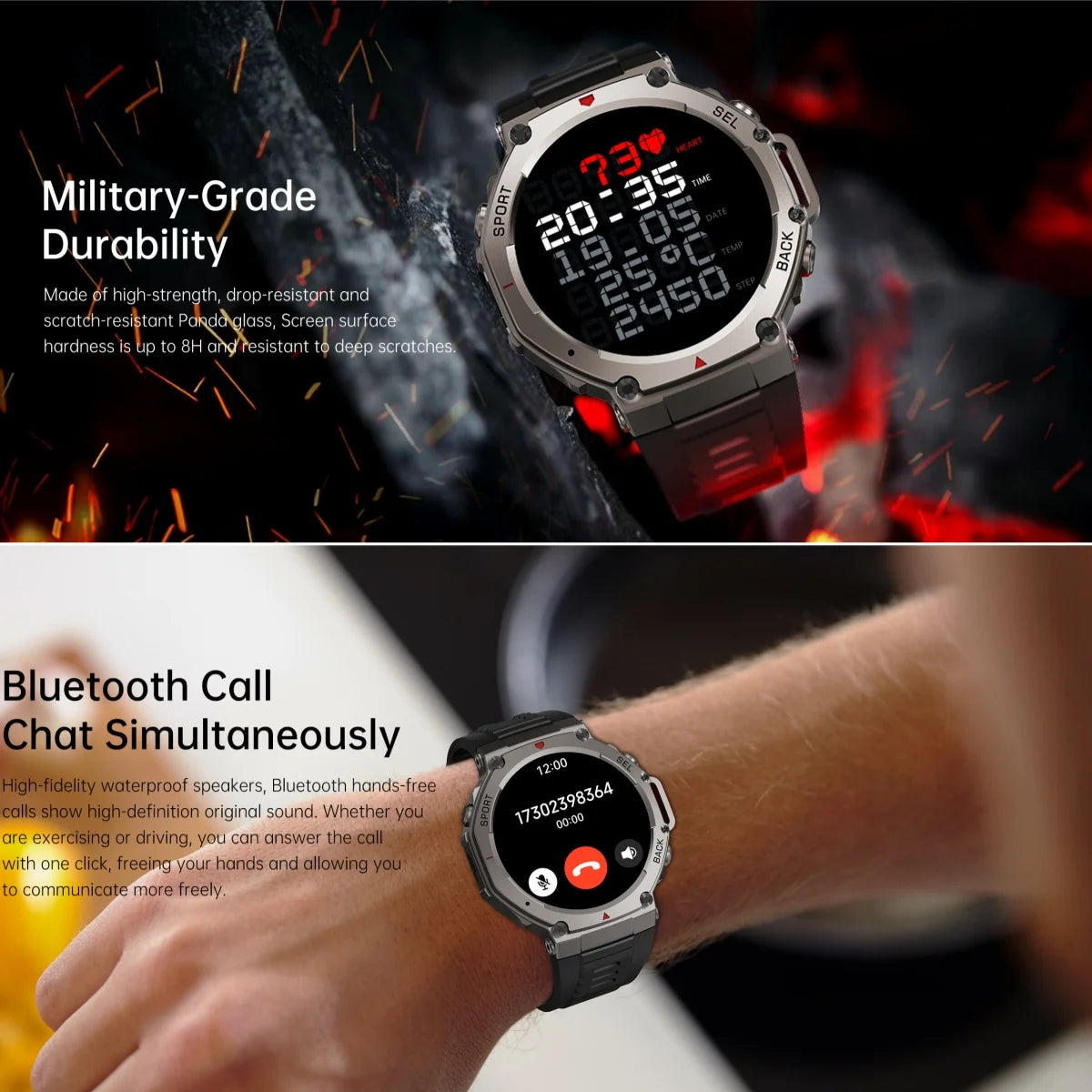 Smart Watch VWAR T-Rex3 GPS de 5ATM para Hombre