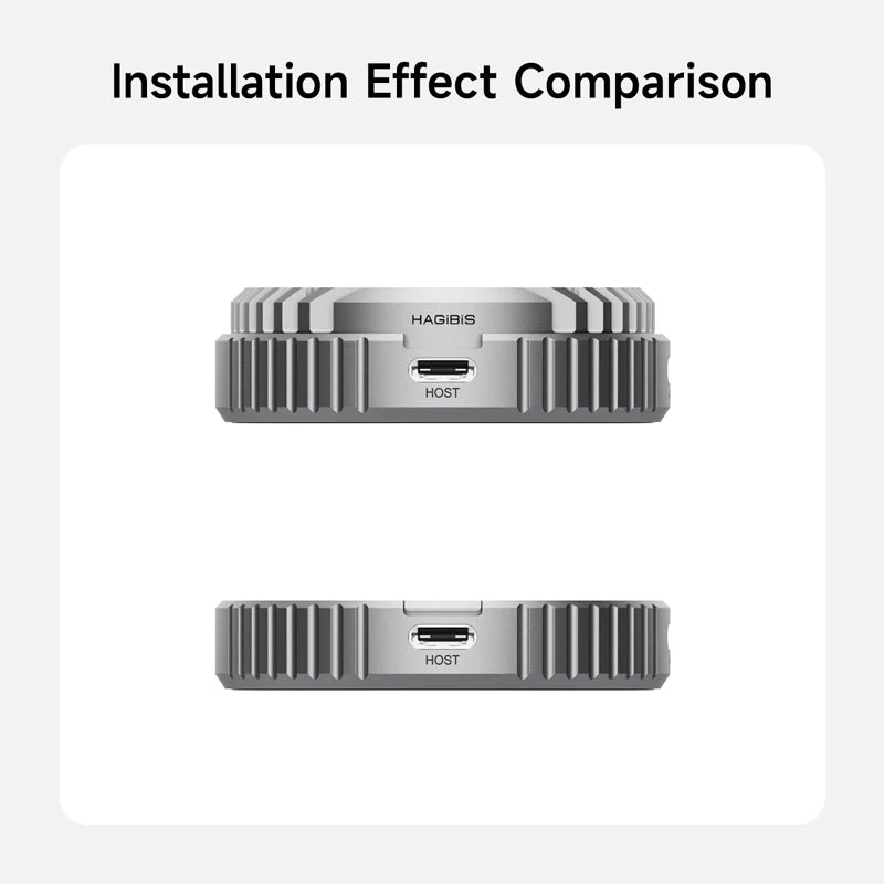 Hagibis - Carcasa de aletas de disipación de calor para MC100 M.2 2230 NVMe SSD con Magsafe