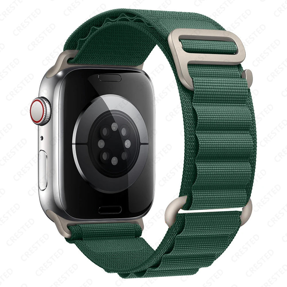 Correa alpine Loop para Apple 38 40 41 S10-42mm/42 44 45 49 S10-46mm de nailon serie 10 9 8 7 6 SE Ultra 2