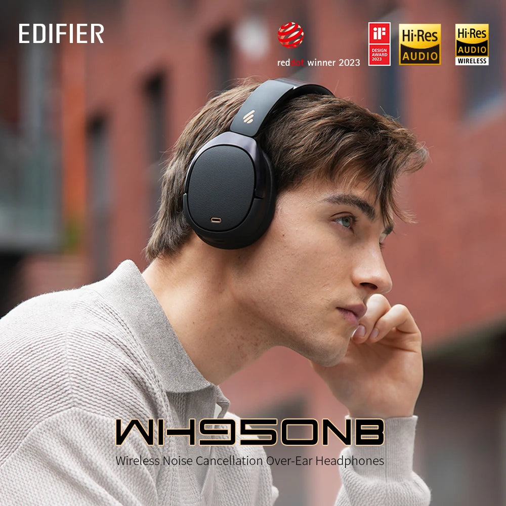 Auriculares Edifier WH950NB inalámbricos con cancelación de ruido para oficina, viajes y gaming