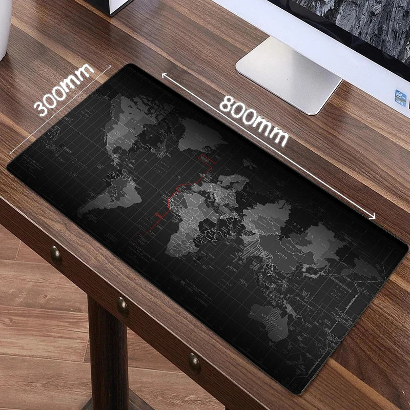 Mouse Pad con mapa grande, protector de escritorio, teclado, acolchado largo, para ordenador portátil