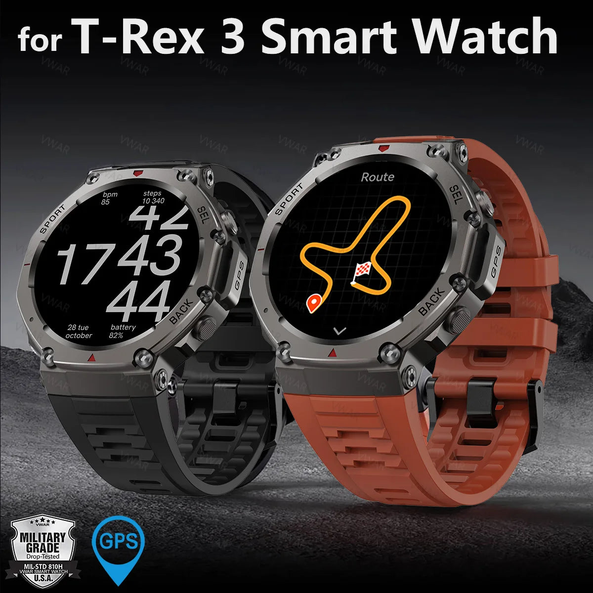 Smart Watch VWAR T-Rex3 GPS de 5ATM para Hombre