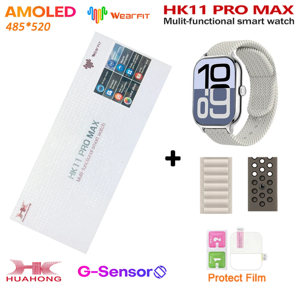 SmartWatch HK11 Pro Max Original 4GB ROM AMOLED con NFC, GPS 3D, ChatGPT, para Android y IOS