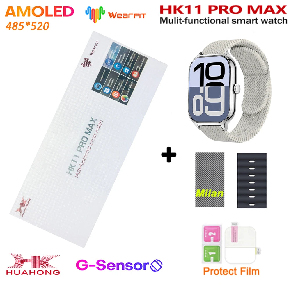 SmartWatch HK11 Pro Max Original 4GB ROM AMOLED con NFC, GPS 3D, ChatGPT, para Android y IOS