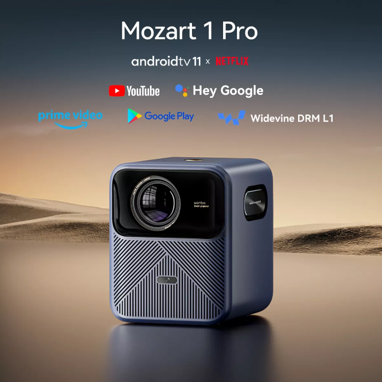 Proyector Wanbo Mozart 1 Pro 4K 900 ANSI Android 11.0 TV Home Google Assistant
