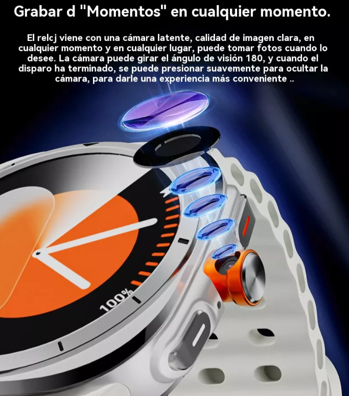 Smart Watch U8 Ultra 5G SIM Android 9 de 1,6 pulgadas AMOLED WiFi GPS y cámara giratoria