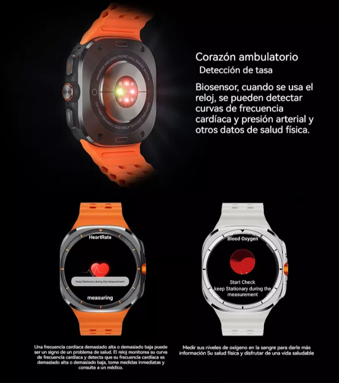 Smart Watch U8 Ultra 5G SIM Android 9 de 1,6 pulgadas AMOLED WiFi GPS y cámara giratoria