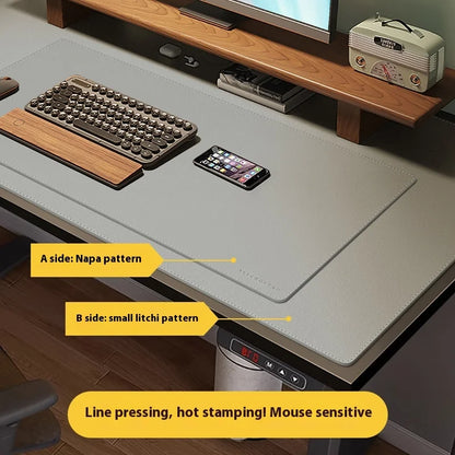 Mouse Pad de escritorio de gran tamaño para portátil, teclado de cuero, estilo minimalista, de alta gama.