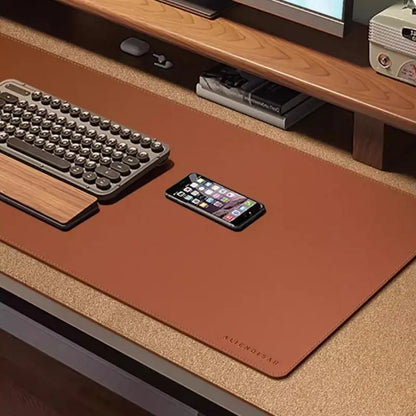 Mouse Pad de escritorio de gran tamaño para portátil, teclado de cuero, estilo minimalista, de alta gama.