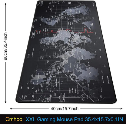 Mouse Pad con mapa grande, protector de escritorio, teclado, acolchado largo, para ordenador portátil