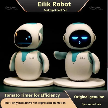 Robot inteligente Eilik Original, automatización electrónica, Robot Ai, interacción emocional, Vocal múltiple, azul y rosa