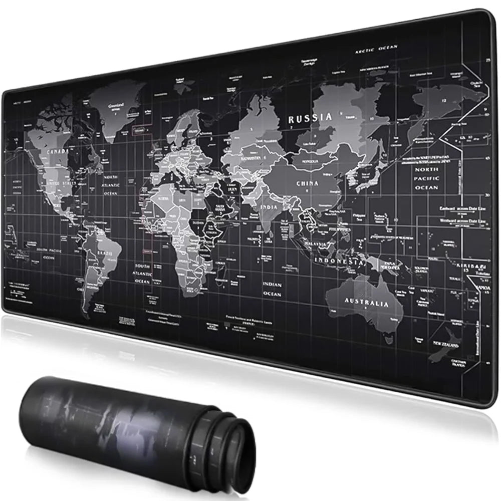 Mouse Pad con mapa grande, protector de escritorio, teclado, acolchado largo, para ordenador portátil