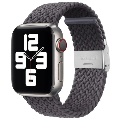 Correa trenzada para Apple Watch de 44 mm, Ultra-2, 49 mm, 45 mm, 46 mm, 42 mm, 40 mm y 41 mm, pulsera elástica para iWatch Series 10, 9, 8, SE, 6, 7, 5, 4 y 3