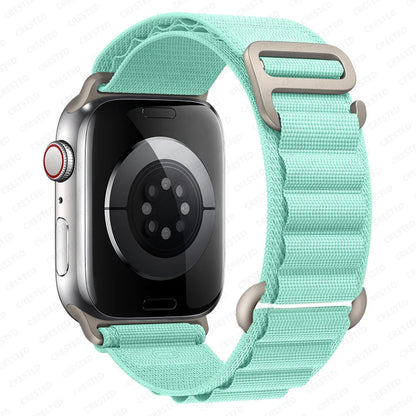 Correa alpine Loop para Apple 38 40 41 S10-42mm/42 44 45 49 S10-46mm de nailon serie 10 9 8 7 6 SE Ultra 2
