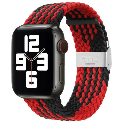 Correa trenzada para Apple Watch de 44 mm, Ultra-2, 49 mm, 45 mm, 46 mm, 42 mm, 40 mm y 41 mm, pulsera elástica para iWatch Series 10, 9, 8, SE, 6, 7, 5, 4 y 3