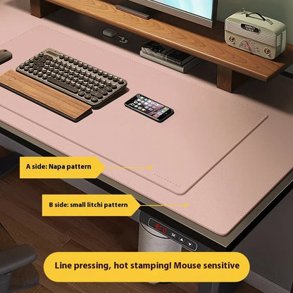 Mouse Pad de escritorio de gran tamaño para portátil, teclado de cuero, estilo minimalista, de alta gama.