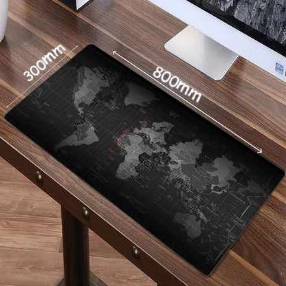 Mouse Pad con mapa grande, protector de escritorio, teclado, acolchado largo, para ordenador portátil