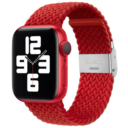 Correa trenzada para Apple Watch de 44 mm, Ultra-2, 49 mm, 45 mm, 46 mm, 42 mm, 40 mm y 41 mm, pulsera elástica para iWatch Series 10, 9, 8, SE, 6, 7, 5, 4 y 3