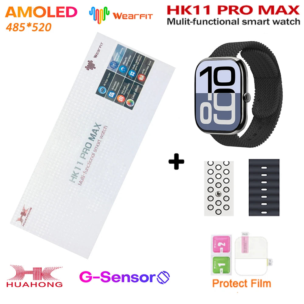 SmartWatch HK11 Pro Max Original 4GB ROM AMOLED con NFC, GPS 3D, ChatGPT, para Android y IOS