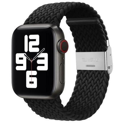 Correa trenzada para Apple Watch de 44 mm, Ultra-2, 49 mm, 45 mm, 46 mm, 42 mm, 40 mm y 41 mm, pulsera elástica para iWatch Series 10, 9, 8, SE, 6, 7, 5, 4 y 3